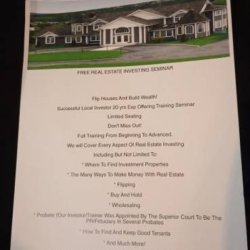 Real Estate Investing Training limited seating (Central) picture